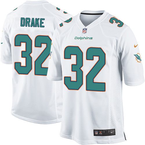 Men Miami Dolphins #32 Kenyan Drake Nike White Game NFL Jersey